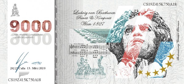 Beethoven Souvenir Note zum Sammeln