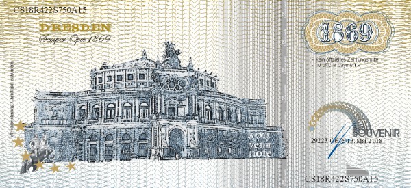 Dresdner Semper, eine Souvenir Note zum Sammeln
