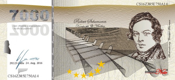 Robert Schumann, eine Souvenir Note zum Sammeln